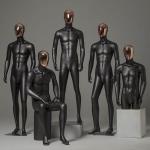 Full Body Electroplated Face Model Male Fiberglass Mannequin With Head for sale