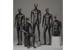 China Full Body Electroplated Face Model Male Fiberglass Mannequin With Head supplier