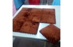 China Eva Back Cheery Interlocking Polyester Area Rugs 9pcs per set supplier