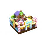 Inflatable Fun City Christmas Candy Themed Park w/ Amusement Park Fun For Children for sale
