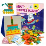 Toddlers Felt Puzzles STEM Activity Book For Geometric Imagination Trainning for sale