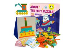 China Toddlers Geometric Felt Puzzles  Activity Book Imagination And Creativity Trainning supplier