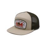 Unisex Cotton Trucker Cap with Flat Visor and Snapback Woven Patch With Embroidery Outline for sale