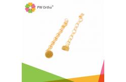 China No Allergic Gold Plated Orthodontic Button And Chain supplier
