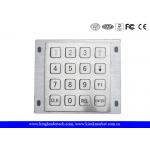 Numeric ATM Industrial Metal Keypad 16 Flat Keys For Panel Mount