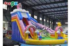 China Unicorn Themed Inflatable Bounce House Slide With Ball Pit Pool supplier