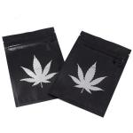 Resealable Black Mylar k Packaging Bag With Window CMYK / Pantone Printing for sale