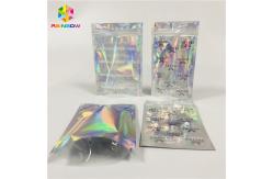 China Clear Window Cosmetic Packaging Bag Customized Printing Plastic Hologram Mylar Pouch supplier