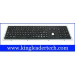 Waterproof Black Metal Panel Mount Keyboard With Trackball , Function Keys And Number Keypad