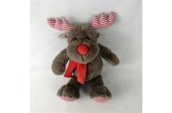 China Soft Cuddly Christmas Plush Toys Moose Stuffed Animal Huggable Brown Elk Toy supplier