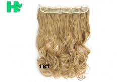 China 22 Inch Gold Clip In Synthetic Curly Hair Extensions With Body Wave supplier