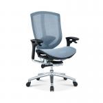 High End Blue Mid-back Mesh Office Chair With Adjustable Armrests for sale