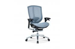 China High End Blue Mid-back Mesh Office Chair With Adjustable Armrests supplier