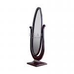 Wood Dressing Oval Shaped Standing Mirror for sale