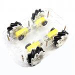 4WD Plastic Transparent Wheel Smart Car Chassis Kit For Mecanum