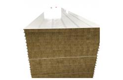 China Fireproof Basalt Rock Wool Sandwich Panel 50mm Clean Room Roof Insulation supplier