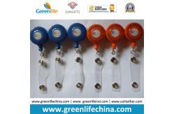China Plastic Sky Blue Retractable ID Card Clip Badge Holder Reel supplier