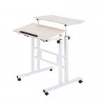 Metal Frame Wood Board Height Adjustable Small Size Study Table for sale