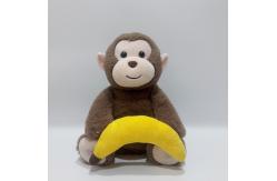 China Peek A Boo Monkey With Banana Interactive Repeats Plush Toy Musical Singing Talking supplier