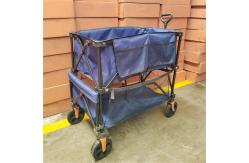 China Double Decker Collapsible Handle Folding Trolley Cart Large Load Capacity supplier