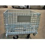 Zinc Finish Rigid Rolling Wire Mesh Cage With Foot Brakes / Castors