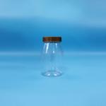 Clear Round Wide-Mouth Biscuit Candy baby Food Loading PET Plastic Jar Screw Cap for sale