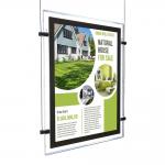 Backlit Real Estate Sign Hanging Window Poster Advertising A3 A4 Acrylic Picture Photo Frame Led Display Light Box for sale