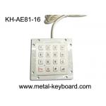 Anti - vandal Metal Kiosk Keyboard  IP65 , 16 key weatherproof keypad for sale