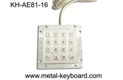 China Anti - vandal Metal Kiosk Keyboard  IP65 , 16 key weatherproof keypad supplier
