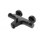 Matt Black Bath Shower 38 Degrees Thermostatic Faucet Dual Handle for sale