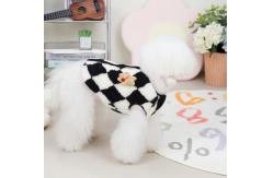 China Diamond Argyle Pattern Pet Coat Warm Winter Apparel Brown Black supplier