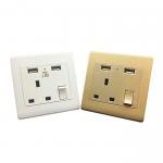 China British Standard Wall Plug 86mm Type Wall Switch Socket Tin Phosphor Bronze Core Material manufacturer