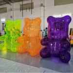 Advertising Colorful PVC Inflatable Bear Inflatable Transparent Bear For Decoration for sale