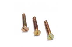 China Galvanized GB68 Flat Head Slotted Screws Countersunk Head Slotted Machine Screws supplier