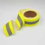 Warning Segmented Reflective Tape Sew On Yellow Silver Flame Retardant Reflective Tape 1mx50m