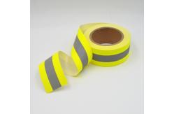 China Warning Segmented Reflective Tape Sew On Yellow Silver Flame Retardant Reflective Tape 1mx50m supplier