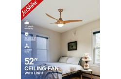 China 52'' 3 Blade Bladeless Energy Saving Consumption LED Ceiling Fan and Lighting Solution supplier