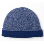WOMEN'S 100% CASHMERE KNITTED BIRDSEYE DOUBLE LAYER BEANIE HAT for sale