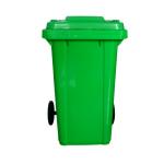 China Green Commercial Rolling Trash Can 100Ltr Recycle Garbage Containers With Lid manufacturer