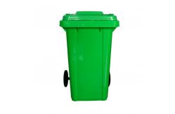 China Green Commercial Rolling Trash Can 100Ltr Recycle Garbage Containers With Lid supplier