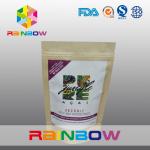 Freeze Dried Super Food Power Customized Paper Bags With Adhesive Sticker Labels for sale