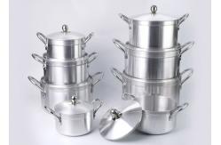 China Tempered Glass Lid 6pcs 36cm Aluminium Saucepan Sets supplier