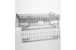 China Galvanized Foldable Industrial Wire Container Stackable Space Saving supplier