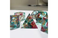 China Dried flowers Resin Boarding Dice Set Dragon and Dungeon supplier