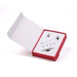 White Retail Shipping Package Box Hard Paper Mini Earphone Package Box With Belt Inner Support for sale