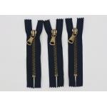 Garment Antique Brass 14 Inch Heavy Duty Metal Zippers Navy Tape For Coveralls for sale