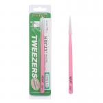 Pink Straight ST-12 Vetus Eyelash Tweezers Extensions Stainless Steel for sale
