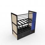 Multifunction Hotel Steel Bunk Beds With Curtain And Storage Locker
