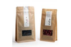 China Moisture Proof Flat Bottom Laminated Tea Bags Packaging With Zipper And Window supplier