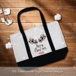 Multi Color Canvas Tote Shopper Bag Lightweight Shockproof Protective for sale